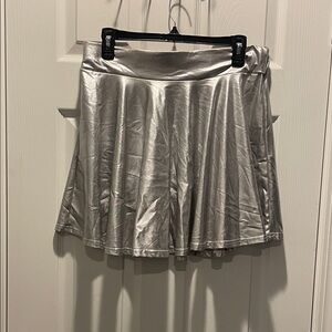 Silver Mini Skirt